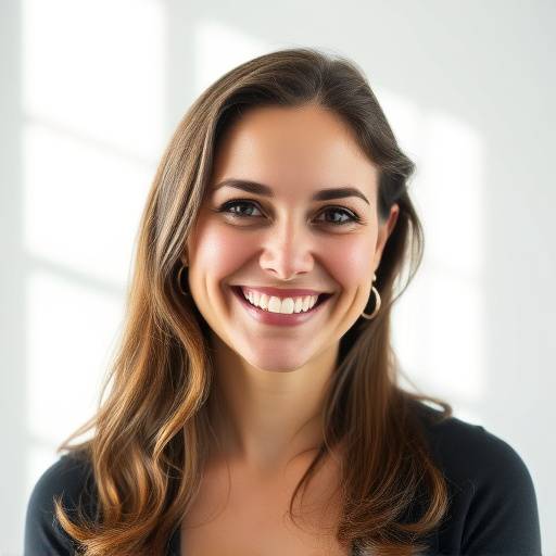 Foto de Ana Carolina Silva, fundadora e fotógrafa principal da Luz & Foco Fotografia, sorrindo para a câmera.