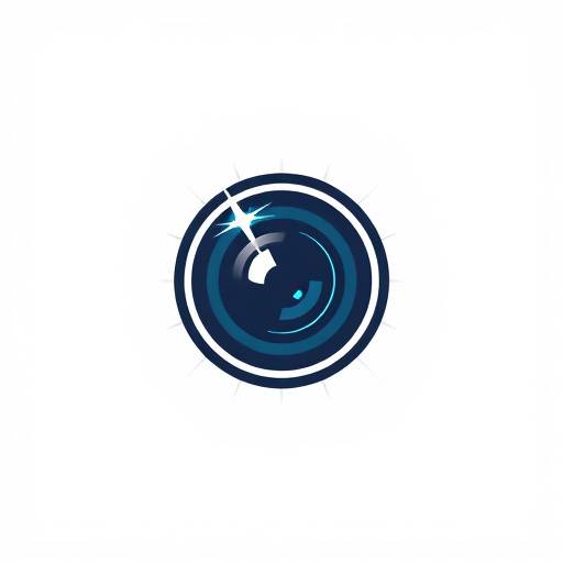 Logotipo da Luz & Foco Fotografia – Uma lente estilizada com raios de luz.