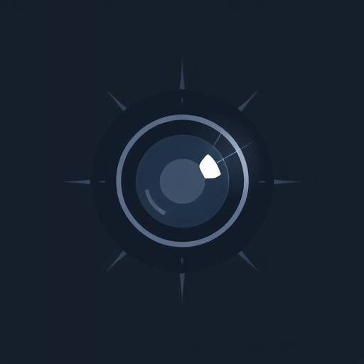 Logotipo da Luz & Foco Fotografia – Uma lente estilizada com raios de luz.